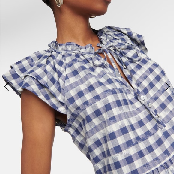 Veronica Beard see gingham cotton mini dress - Picture 4 of 6